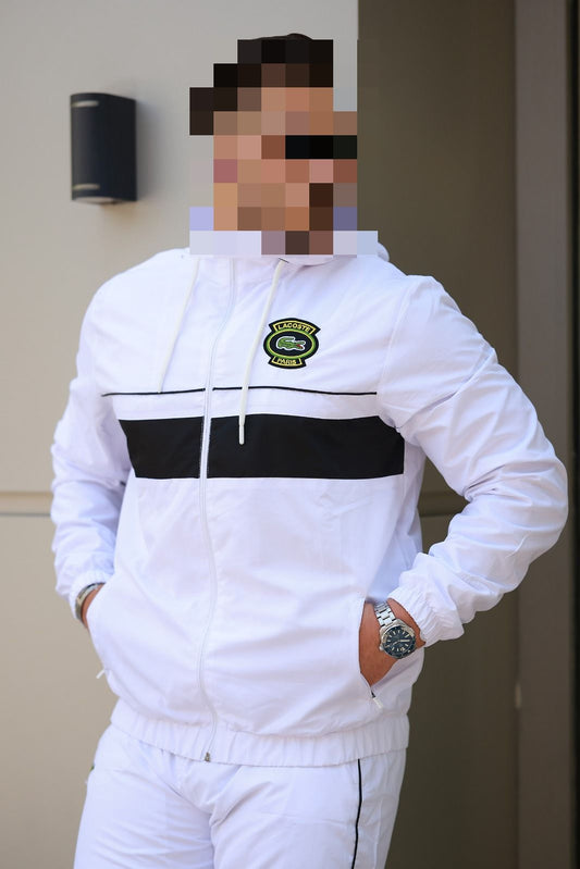 Chandal lacoste cortavientos blanco