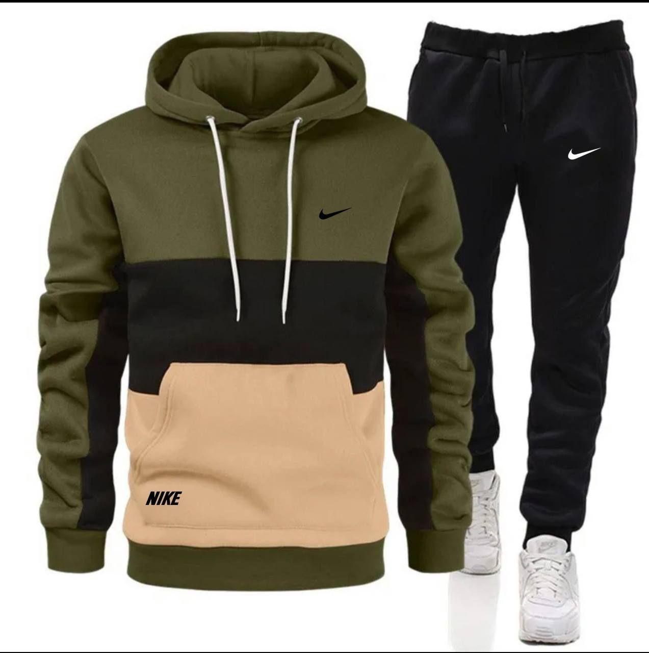 Chandals nike 3 colores verde negro beige logo pequeño