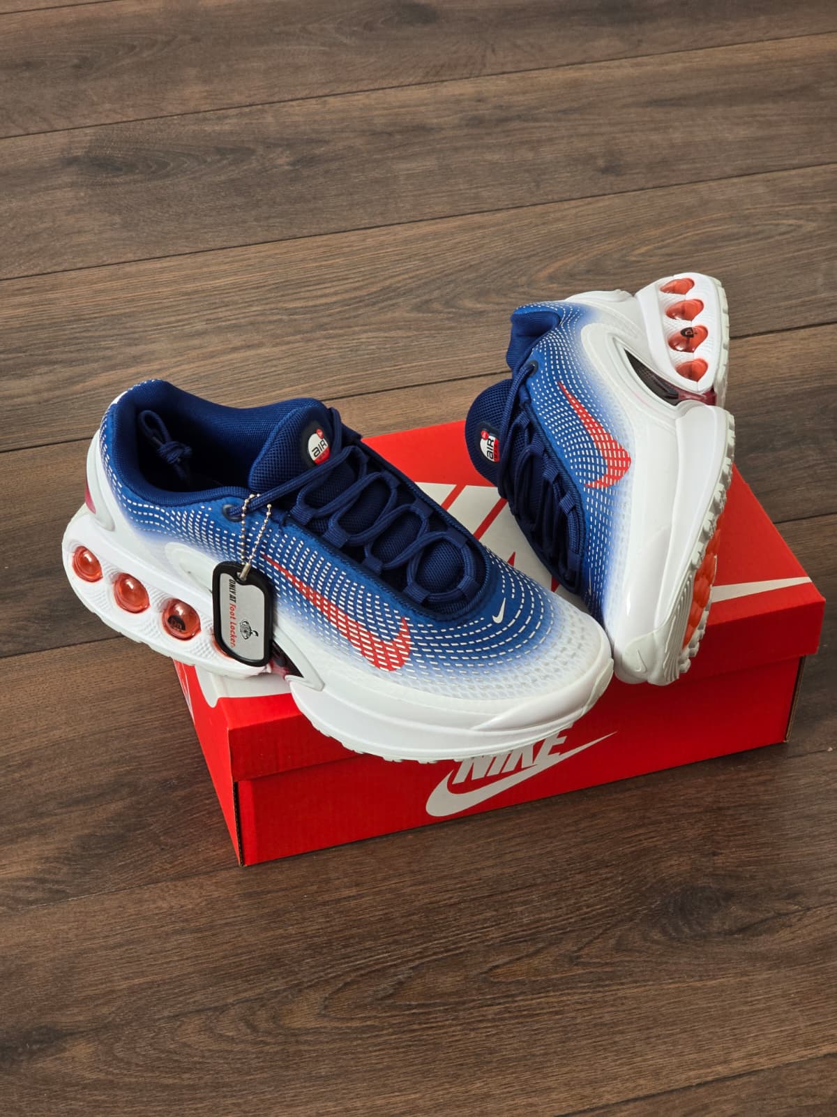 Air max dn blanca azul