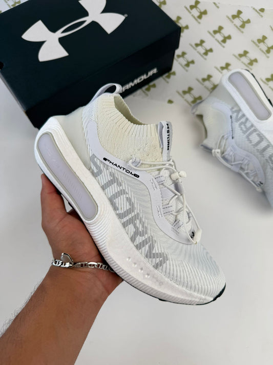 UNDER ARMOUR UA STORM blancos logo gris
