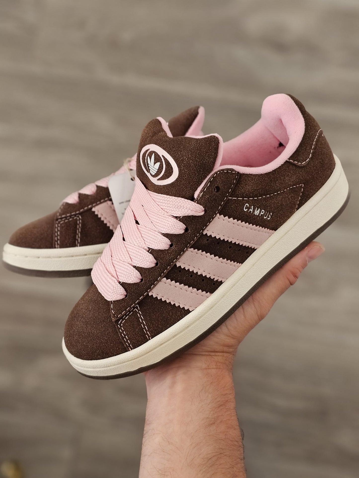 Adidas campus marron rosa