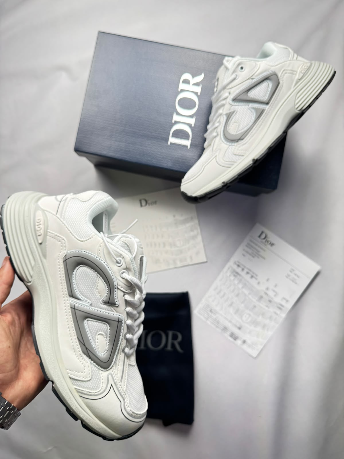 Dior b30 blancas logo gris