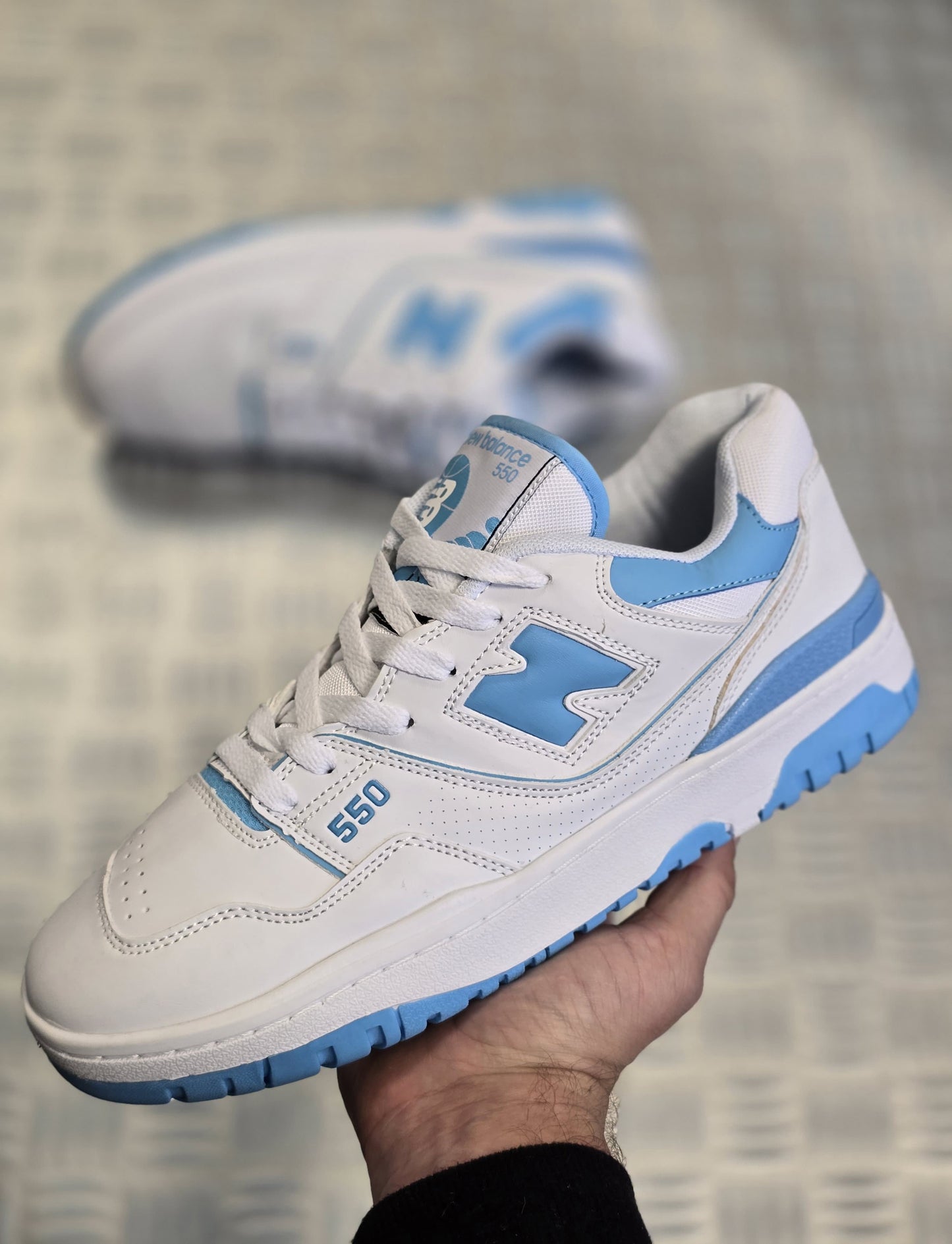 New balance 550 blanca azul