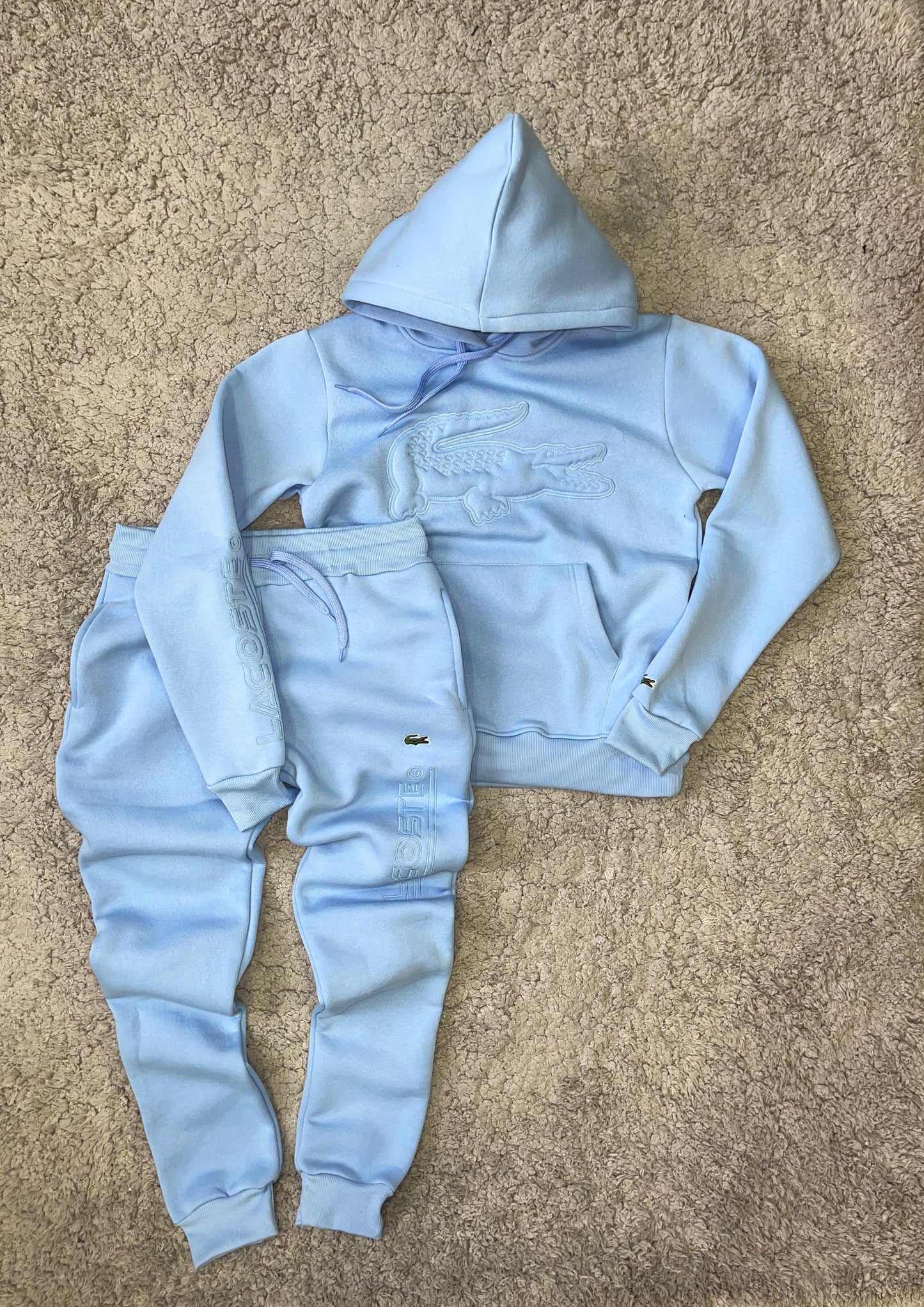 Chandal Lacoste azul cocodrilo grande en pecho