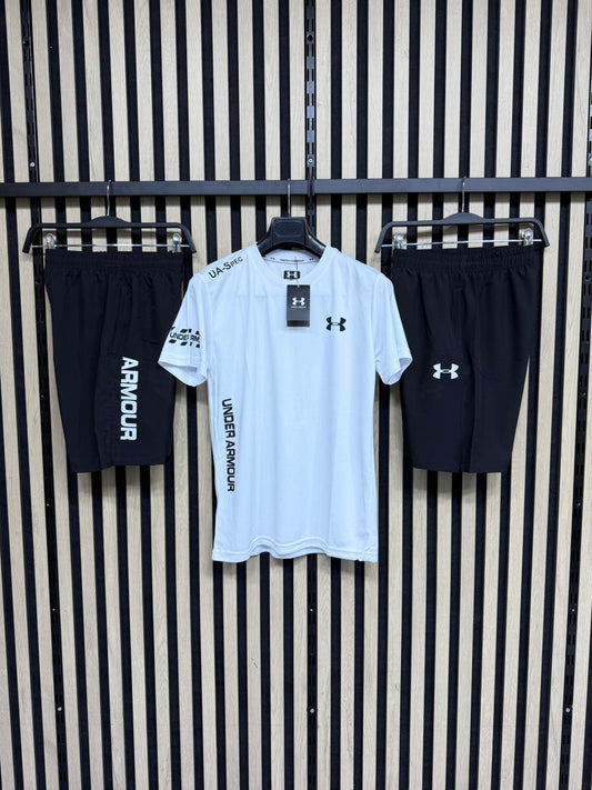 Conjunto under armour blanco logo negro