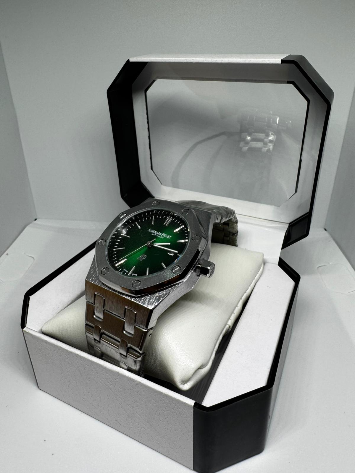 RELOJ ANDEMARS PIGUET VERDE Y PLATEADO
