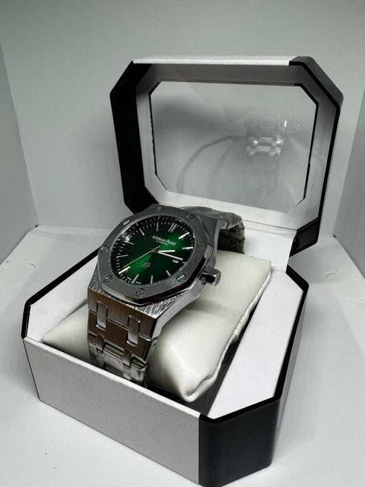 RELOJ ANDEMARS PIGUET VERDE Y PLATEADO