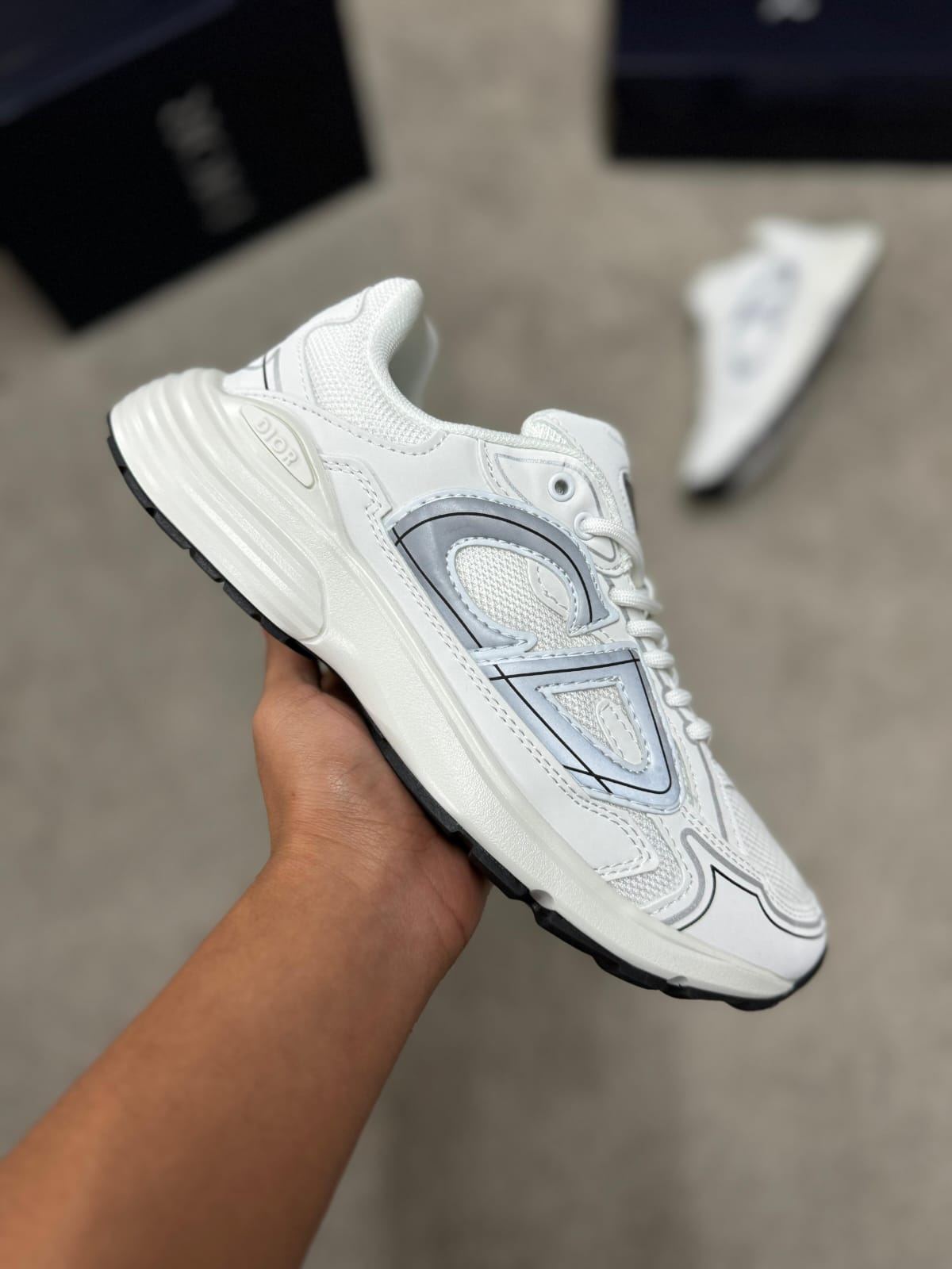 Dior b30 blancas logo gris