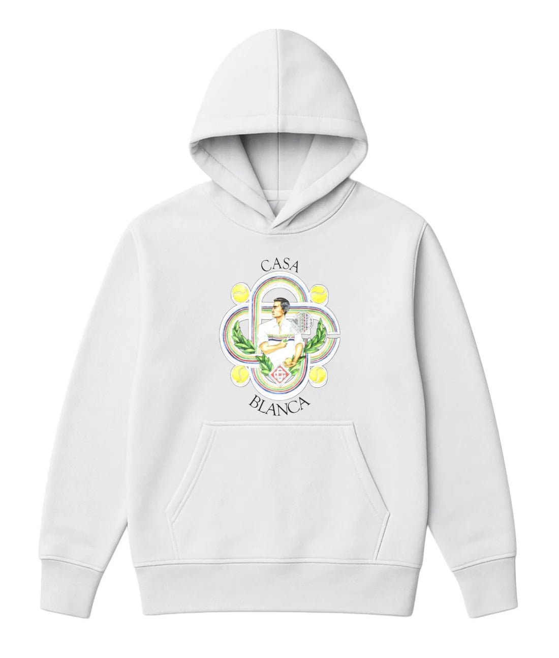 Sudadera CASABLANCA blanco logo amarillo y blanco