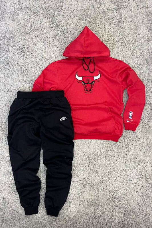 Chándal Chicago Bulls rojo logo en medio