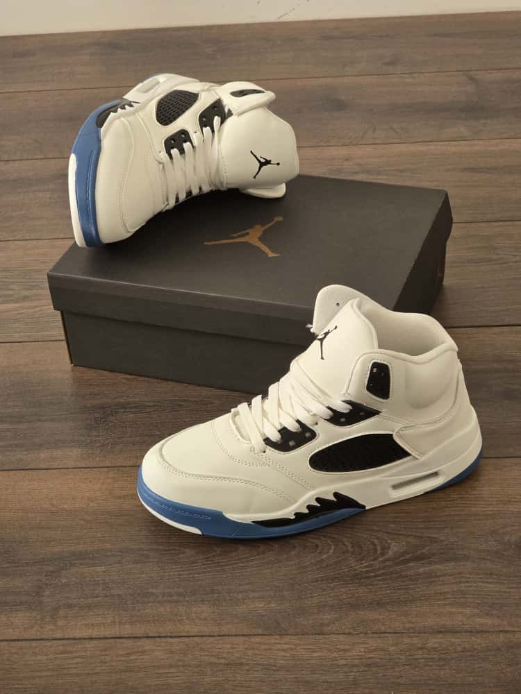 JORDAN 5 BLANCA SUELA AZUL
