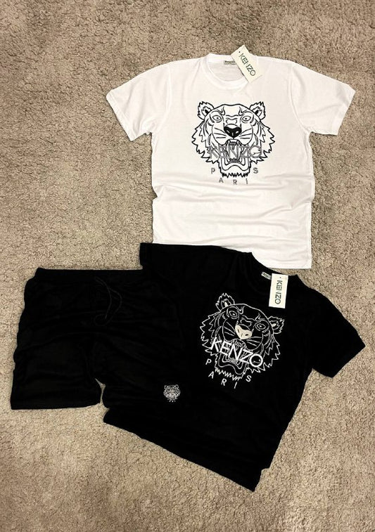 Conjunto verano kenzo blanco logo negro