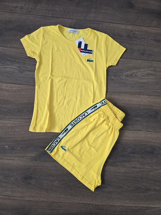 Conjunto verano lacoste amarillo chica