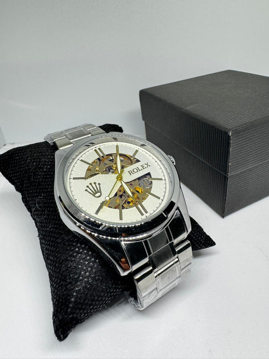 RELOJ ROLEX  GRIS BLANCO Y DORADO