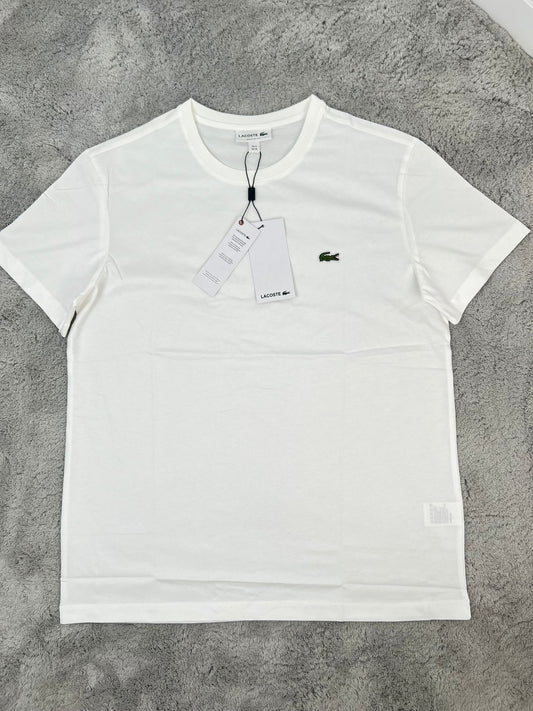 CAMISETA LACOSTE BLANCO LOGO VERDE