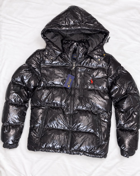 CHAQUETA RALPH LAUREN NEGRA LOGO ROJO