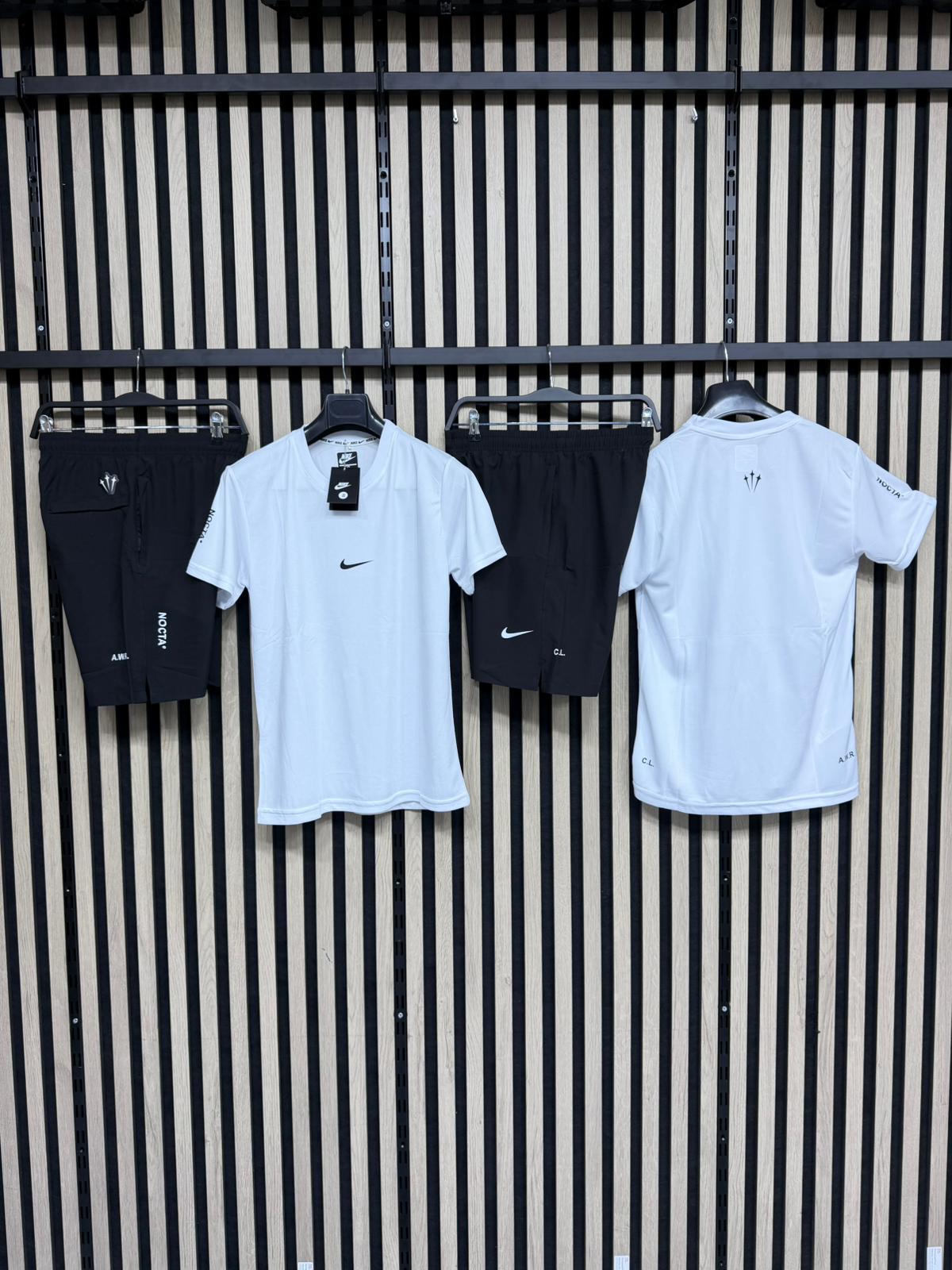 Conjunto corto nike blanco logo negro x nocta