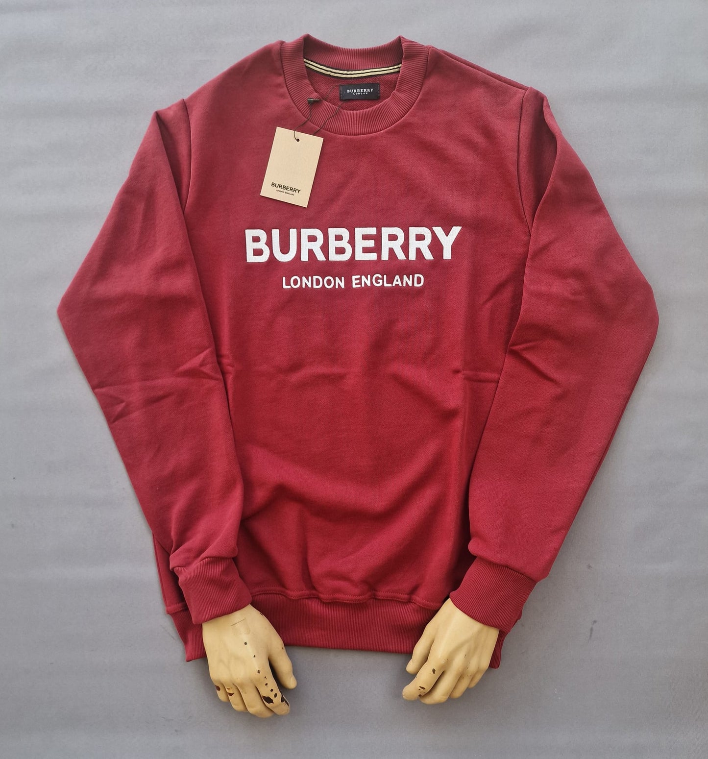 Sudadera BURBERRY G5 rojo logo blanco