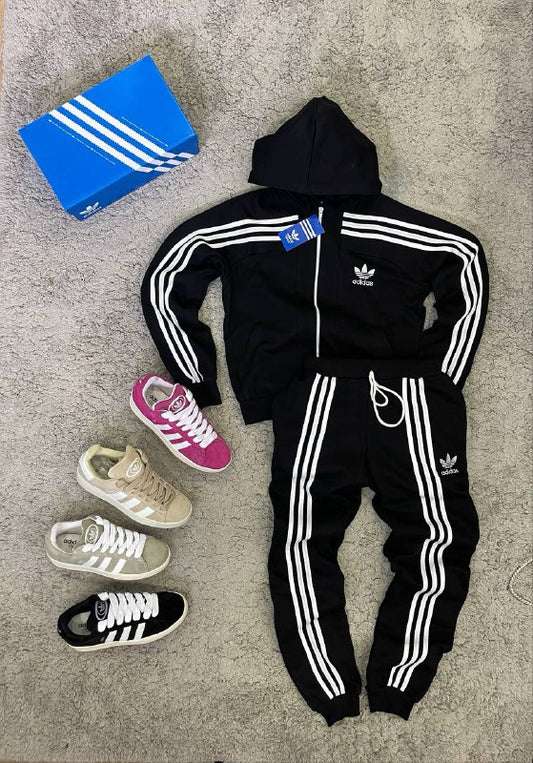 CHANDAL ADIDAS CLASSIC chica negro y blanco