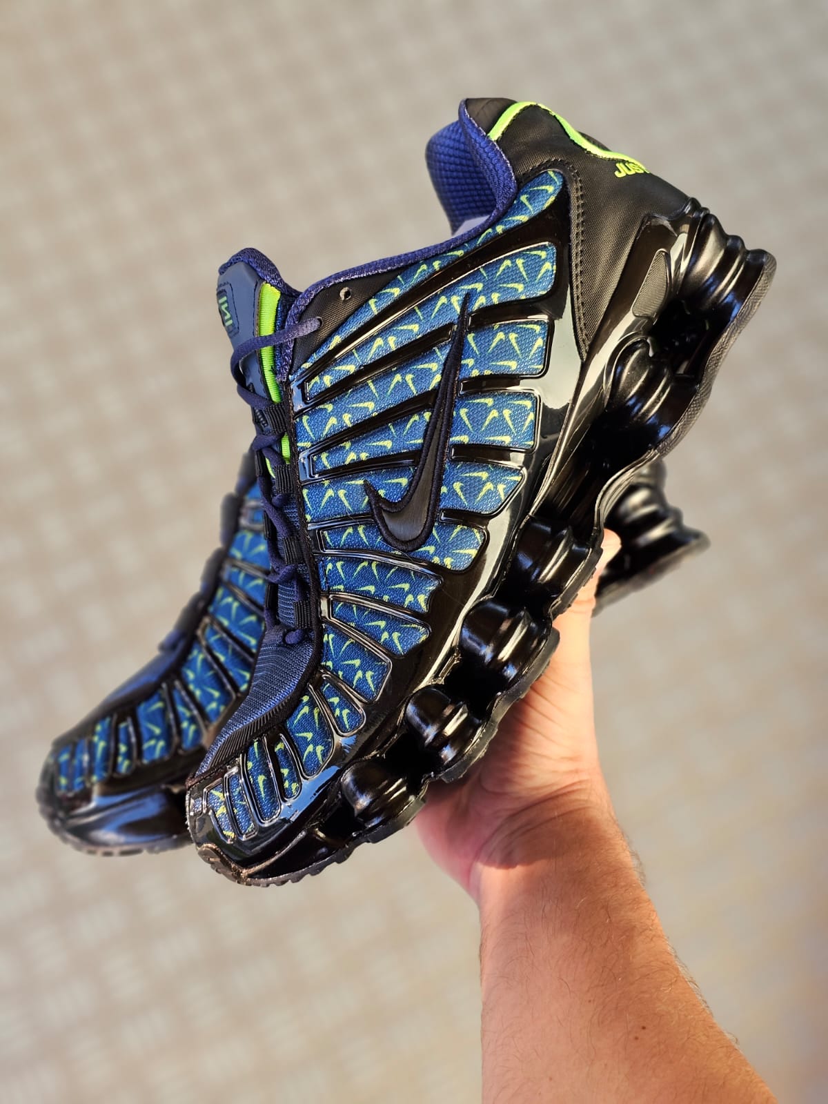 Shox azul verde just do it