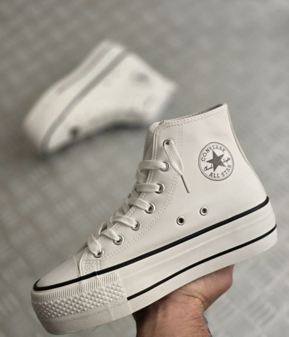 Conver bota blanca polipiel