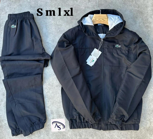 Chandal lacoste negro logo verde