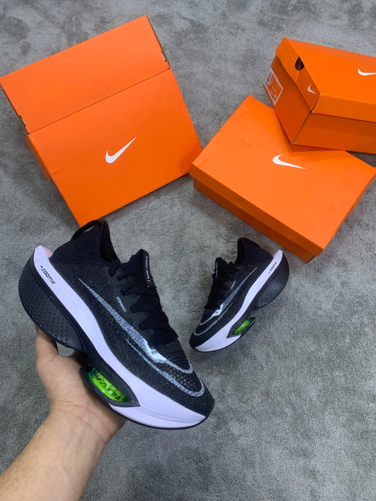 Nike Air Zoom Alphafly NEXT% 3 negras detalles blancos y verdes