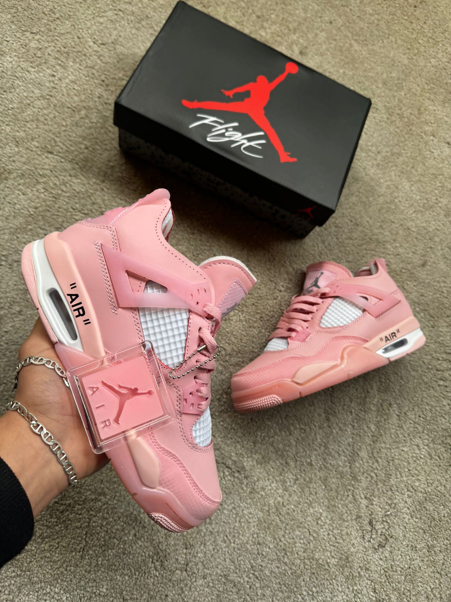 Jordan 4 off white pink