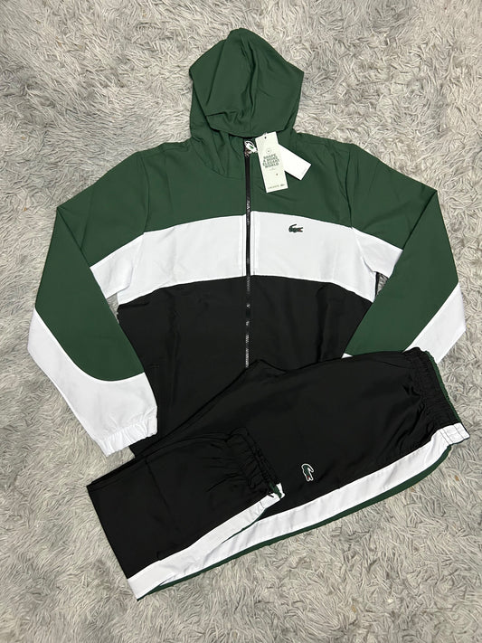Chandal lacoste tricolor logo verde