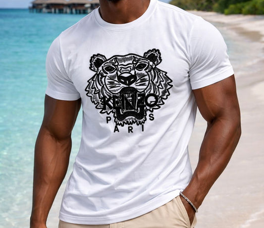 CAMISETA KENZO BLANCA LOGO NEGRO