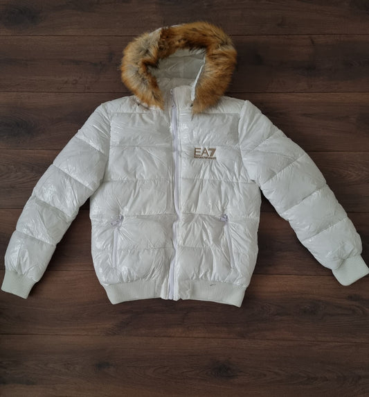 Abrigo gorro emporio blanco