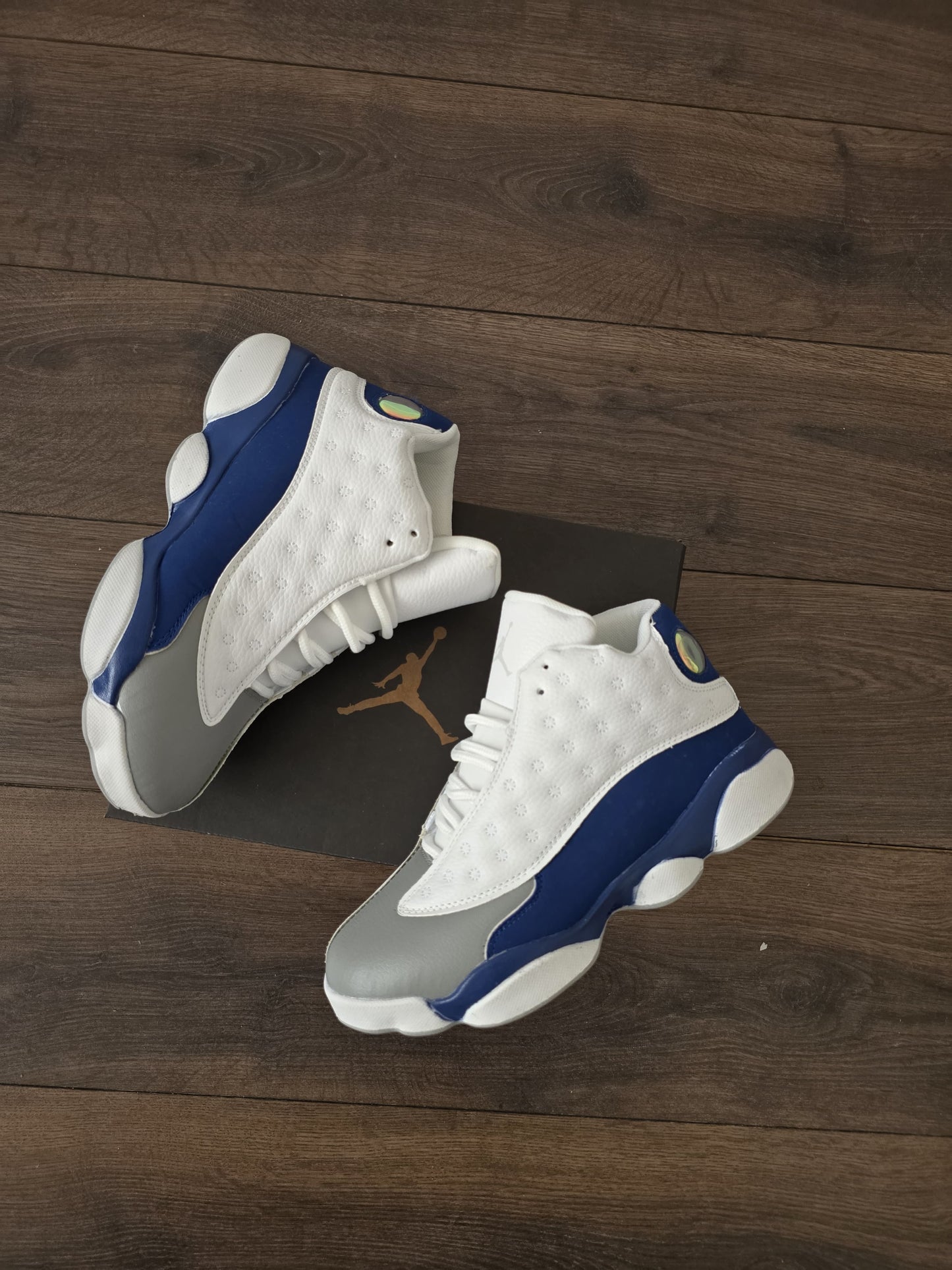 JORDAN 13 BLANCA AZUL GRIS