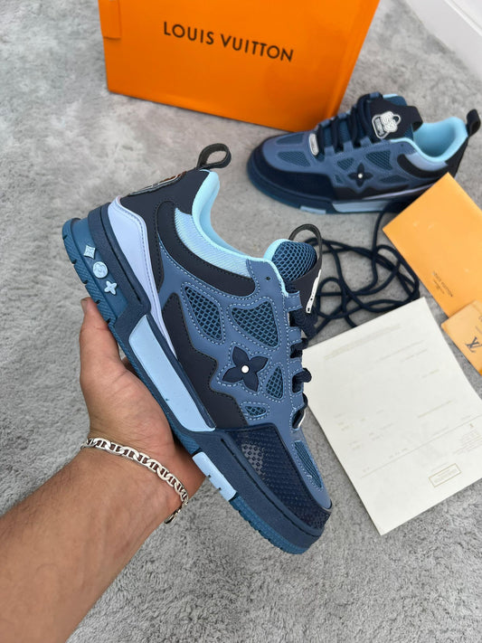 LOUIS VUITTON skate azul logo detalles azules