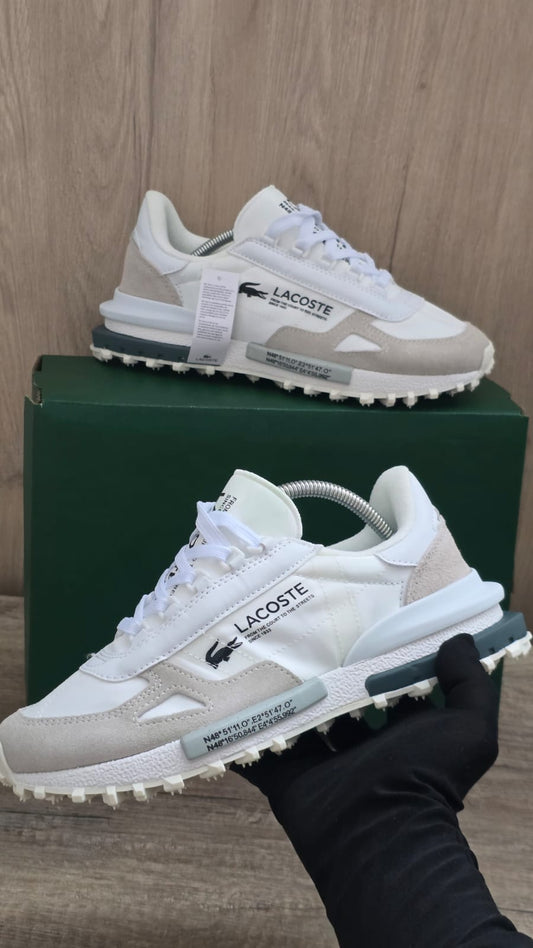 Lacoste blanca gris