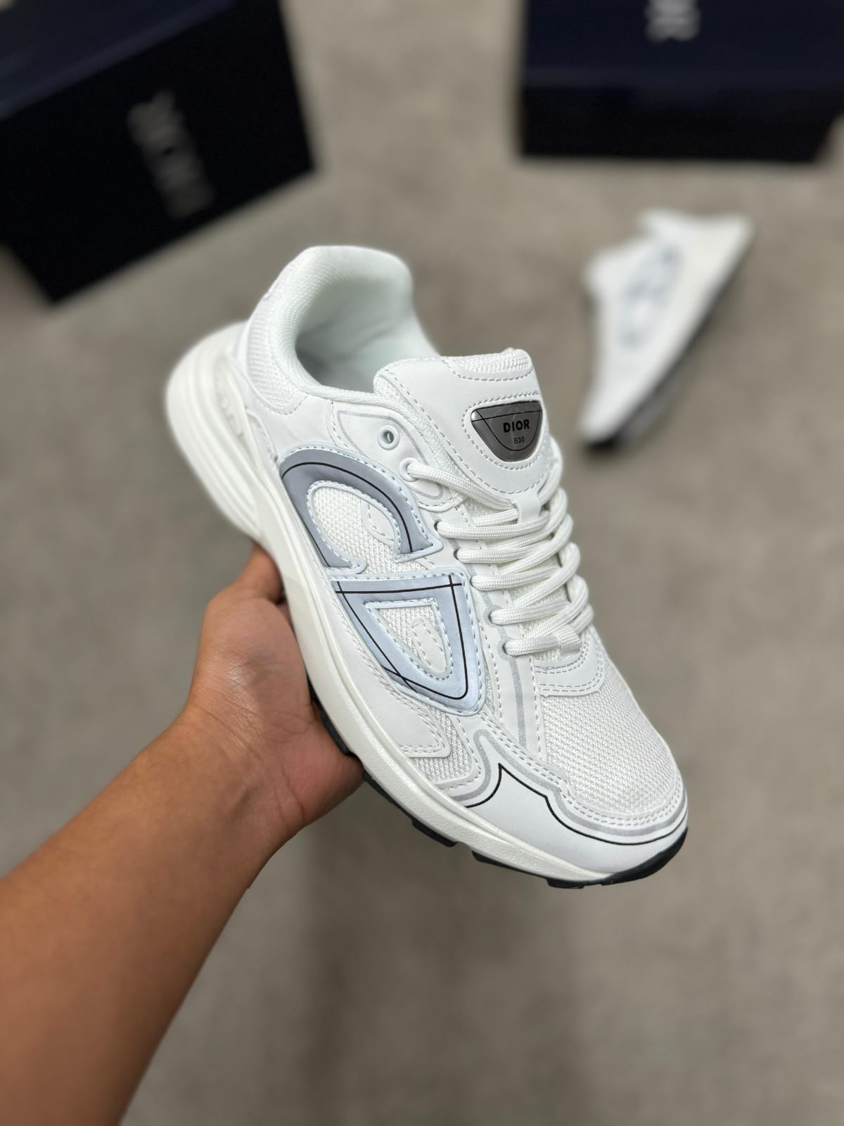 Dior b30 blancas logo gris