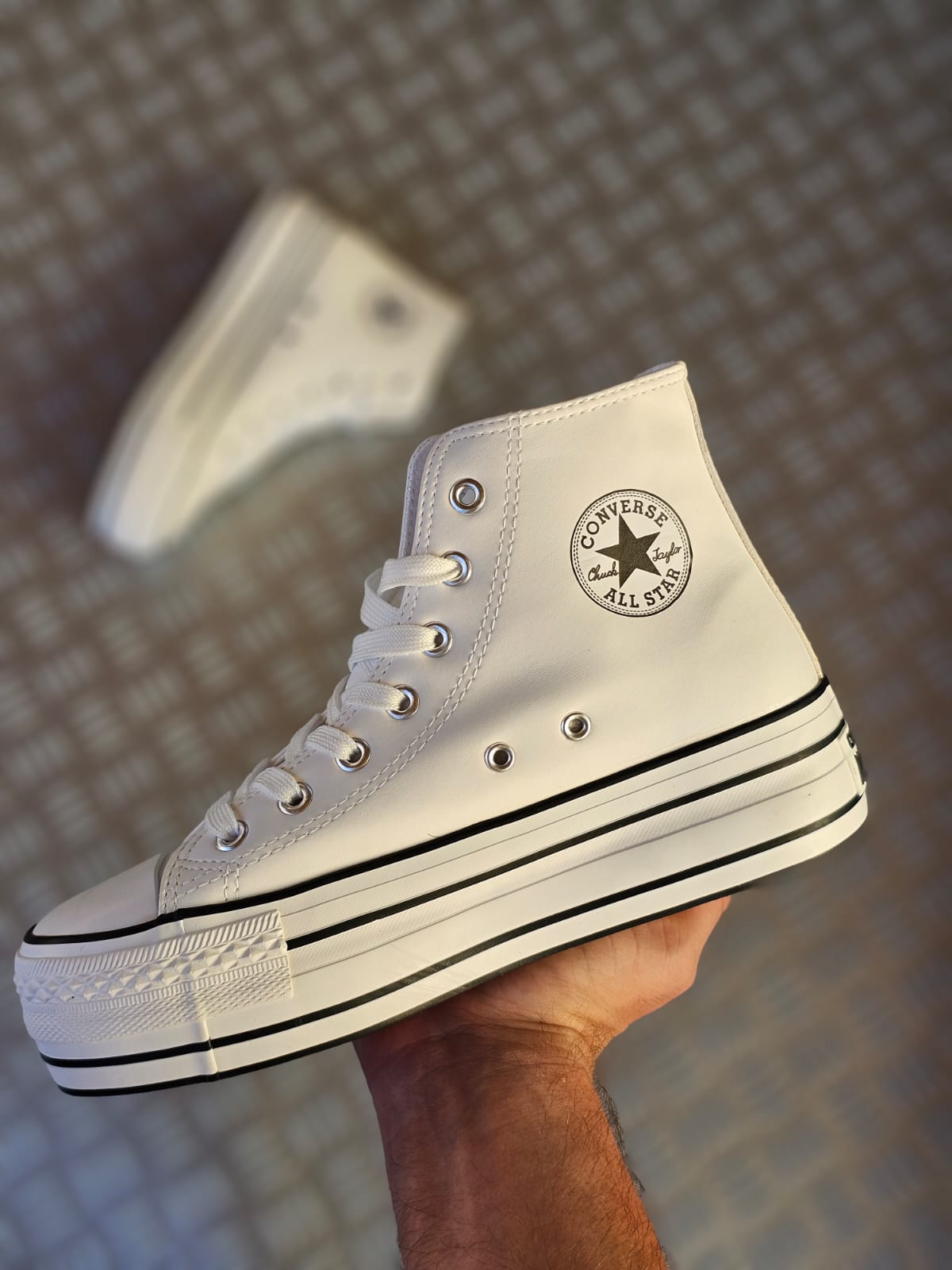 Converse bota triple blanca polipiel