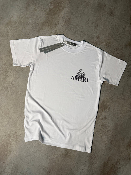 Camiseta amiri blanca letras negras angel