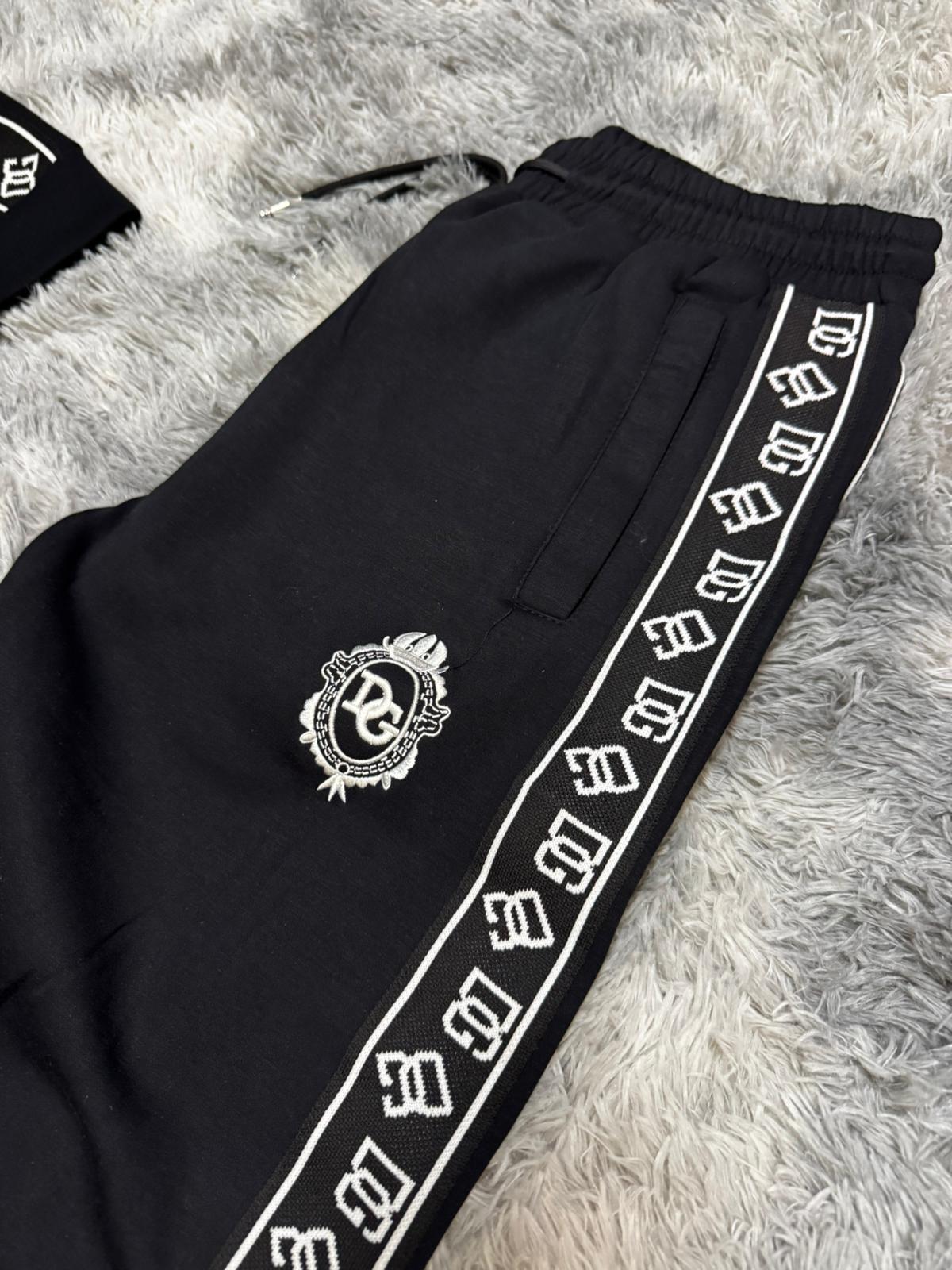 Chandal D&G negro logo blanco detalles laterales