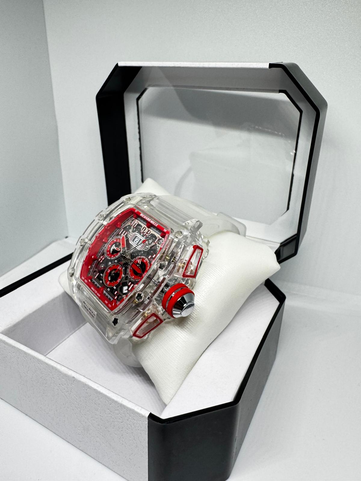 RELOJ RICHARD MILLE ROJO Y GRIS
