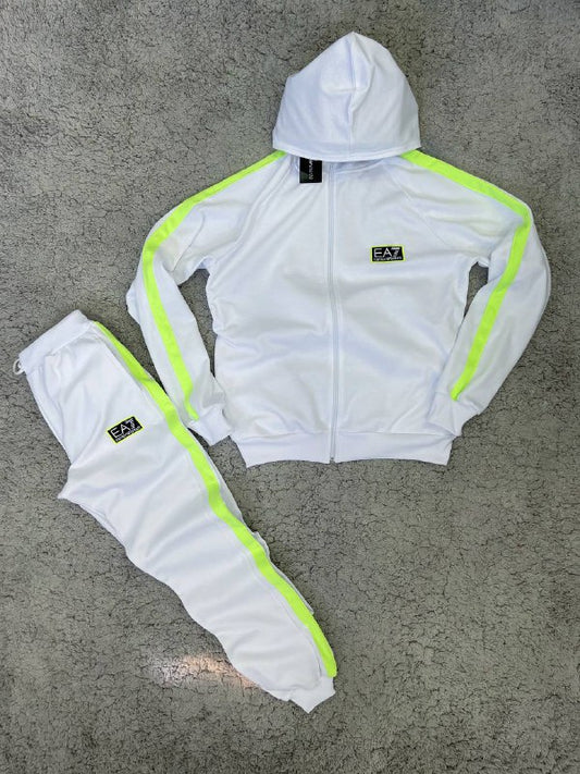 CHANDAL ARMANI blanco logo gris fluor lineas laterales