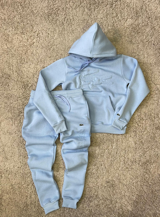 Chandal Lacoste azul cocodrilo grande en pecho