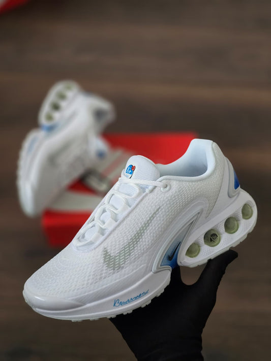 Air max dn blanco logo nike gris