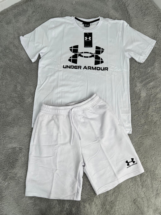 Conjunto Under Armour blanco logo negro