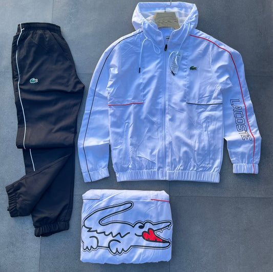 Chandal lacoste blanco logo verde logo grande en espalda