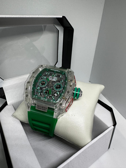 RELOJ RICHARD MILLE VERDE Y GRIS NEGRO