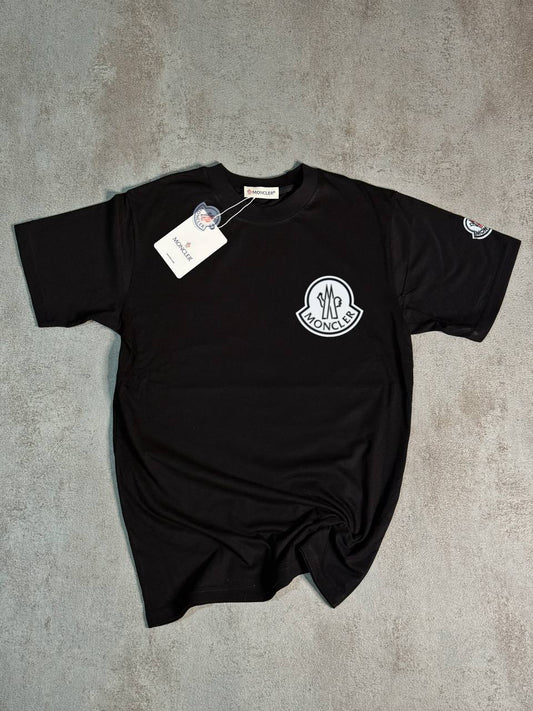 Camiseta Moncler negro logo blanco letras negras