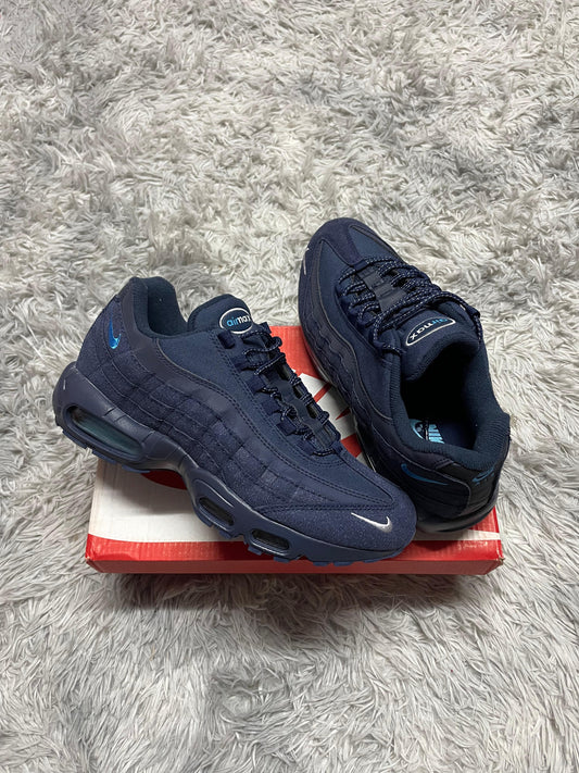 Air max 95 azul marino logo blanco