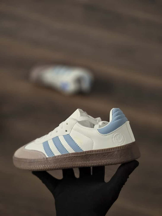 Adidas samba blanca azul