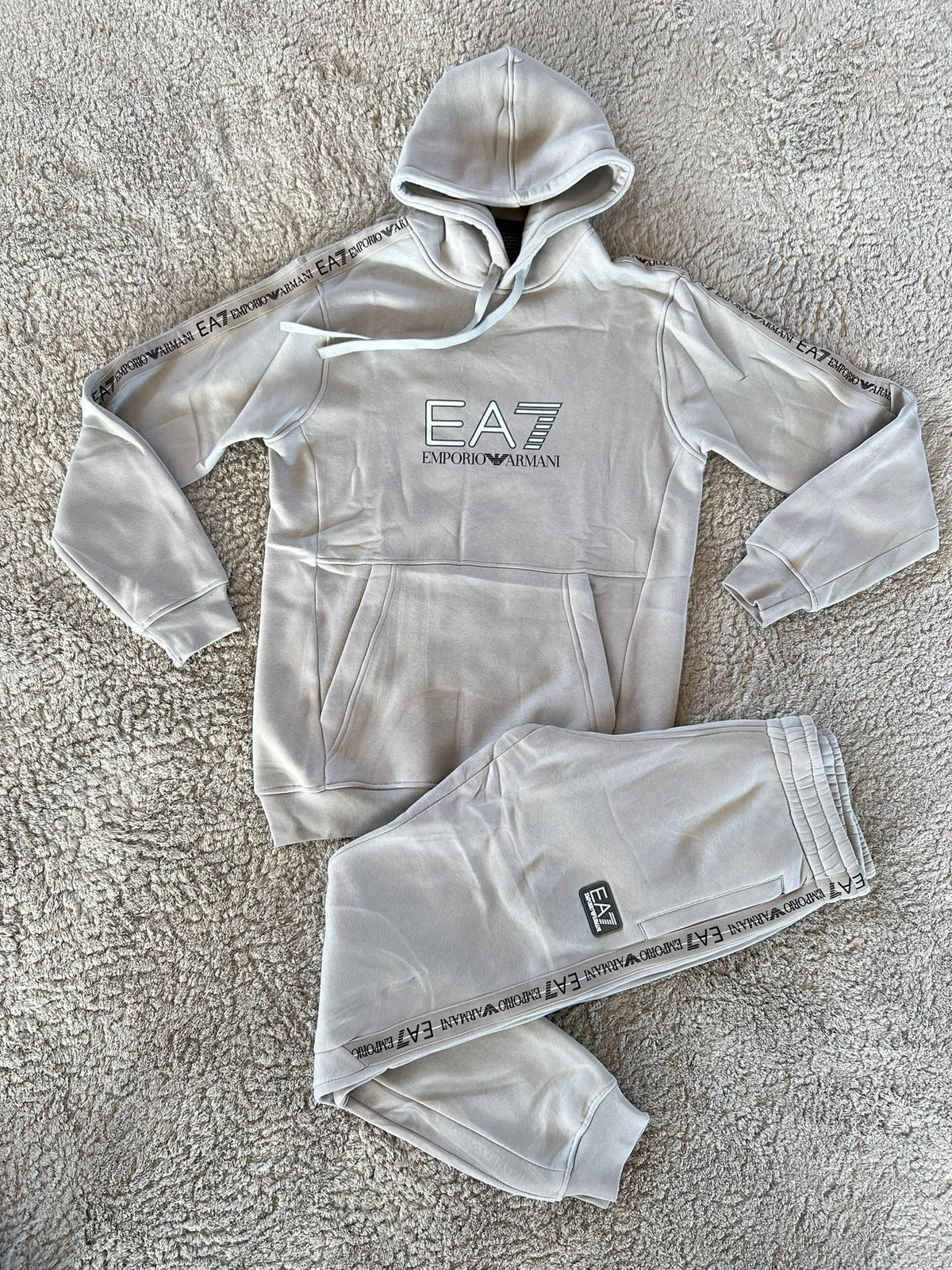 Chandal armani gris logo blanco