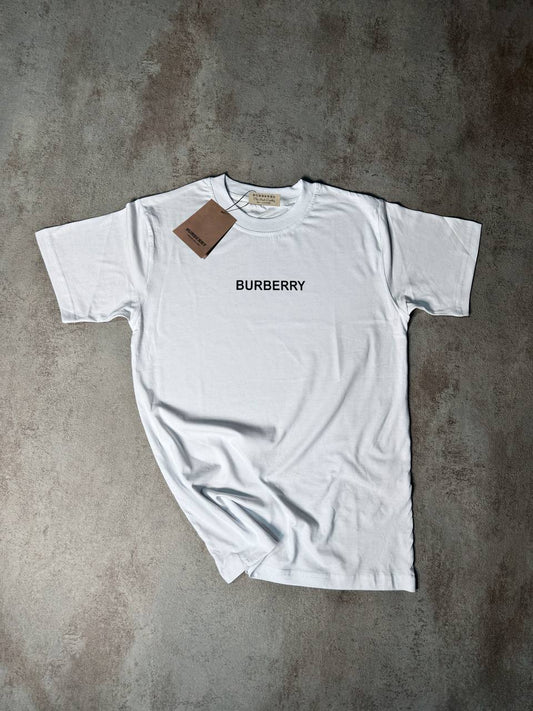 Camiseta Burberry blanco logo pequeño negro